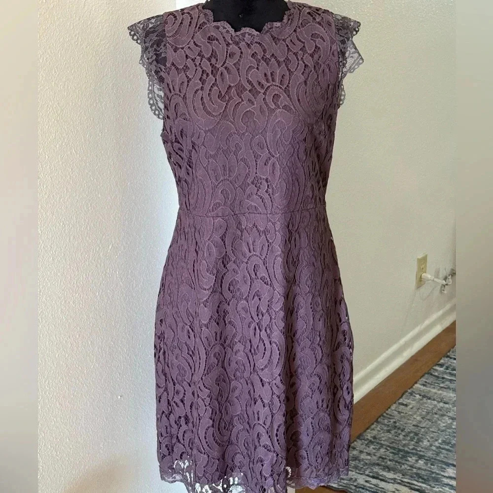 Xhilaration Dusty Lavender Round Neck Sleeveless Midi Dress
